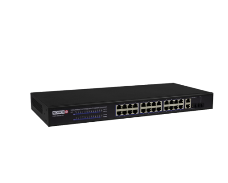 24 Port 10/100Mbps +2Combo PoE Switch Provision ISR