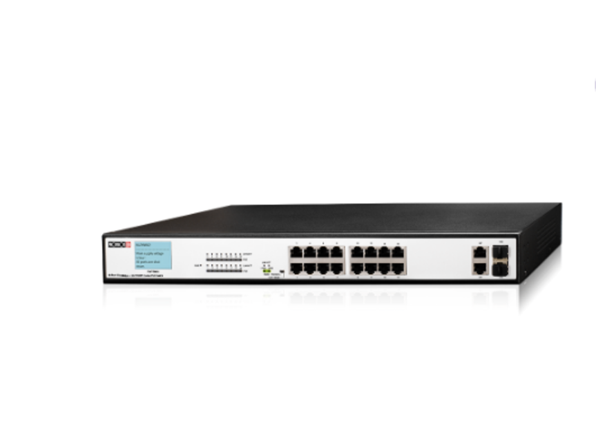 16 Port 10/100Mbps +2 Combo PoE Switch Provision ISR