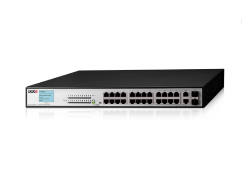 24 Port 10/100Mbps + 2Combo PoE Switch Provision ISR