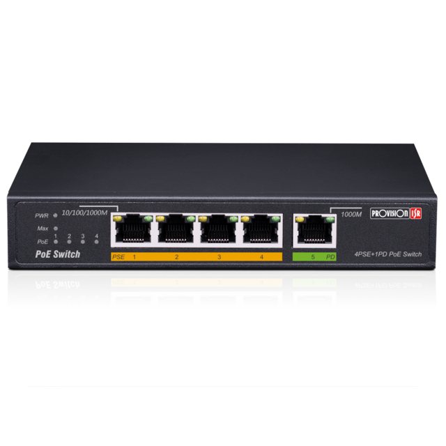 4+1 Port Giga Powered Device PoE Switch Provision ISR